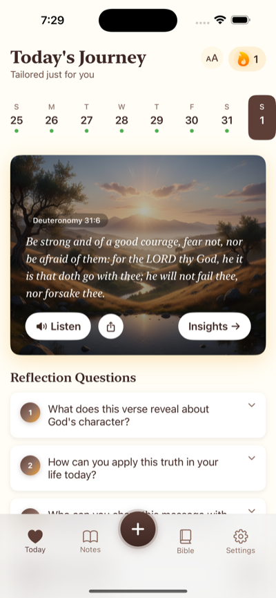 Grace Journal Today screen